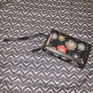 Floral Pewter Wallet